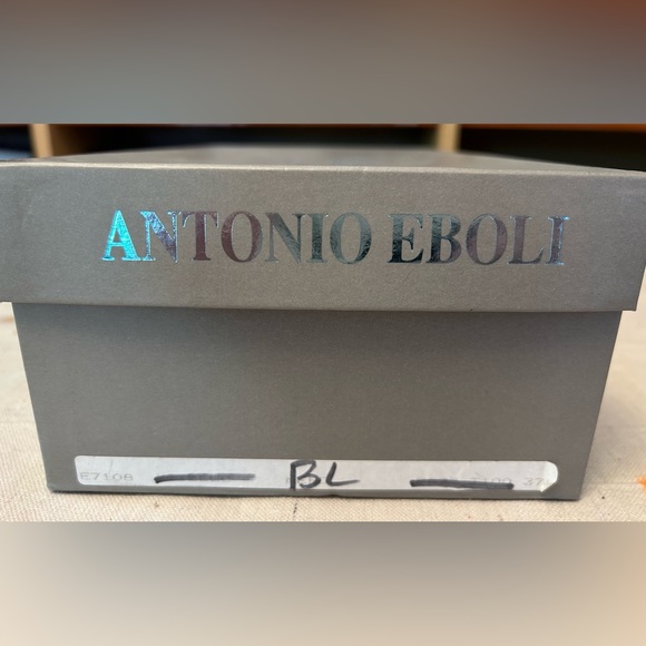 Antonio Ebola Pointy Toe Zipper/Buckle Black Pumps - Made In Italy - Picture 2 of 6